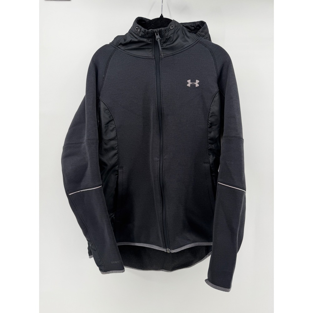 Under Armour ColdGear Infrared Full Zip Hooded Jacket Black Hybrid Mens Small